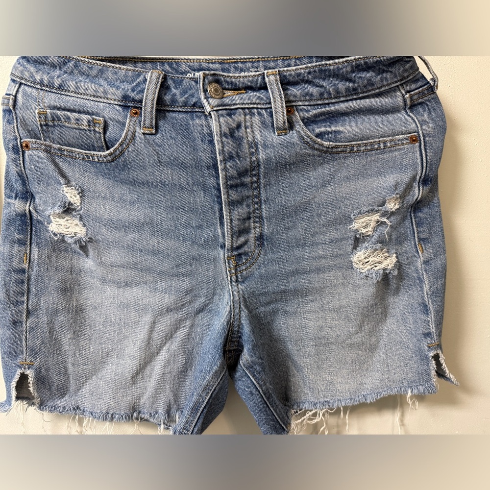 Old Navy Light Blue Distressed Jean Shorts